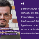 Valentin Joannet, chargé de la Sensibilisation et de l’Accompagnement des Jeunes Chercheurs Entrepreneurs au Centre d'Entrepreneuriat Lyon Saint-Etienne