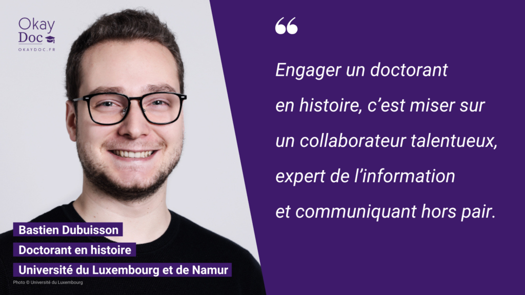 Photo de Bastien Dubuisson, interviewé concernant la recherche en histoire.