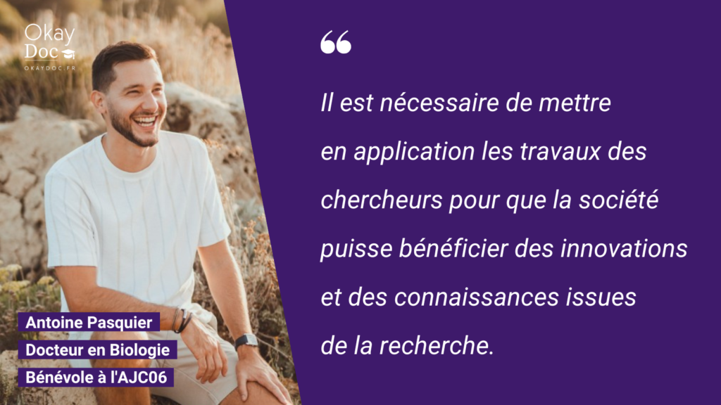 Antoine Pasquier, docteur en biologie et bénévole à l'AJC / AJC06