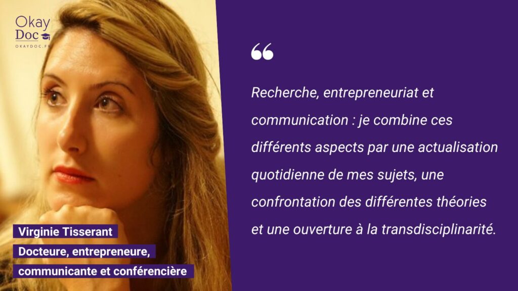 Virginie Tisserant, à la croisée de la recherche, de l'entrepreneuriat et de la communication